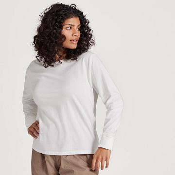 Allbirds Allgood Puuvilla Long Sleeve Naisten T Paidat Valkoinen | FI4316DN