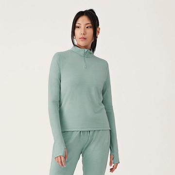 Allbirds Performance Quarter Zip Naisten Huppari Vihreä | FI4282XF